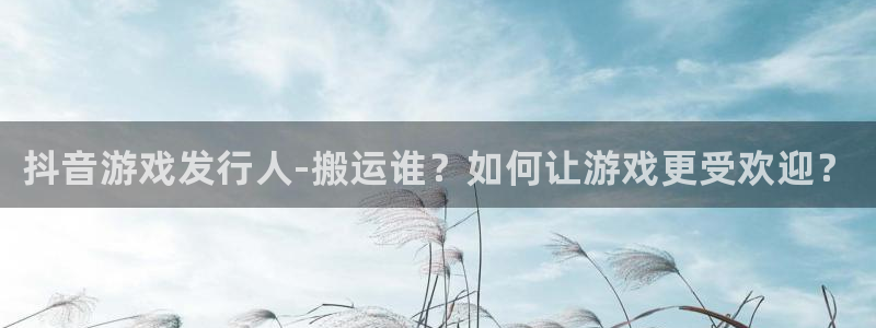 顺赢inka：抖音游戏发行人-搬运谁？如何让游戏更受欢迎？